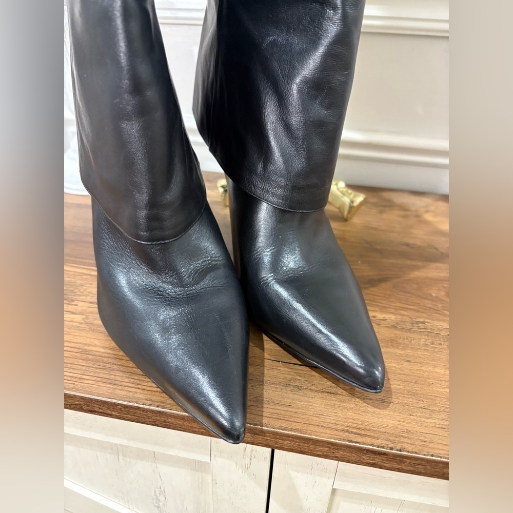 Elegant Black Leather Women's Boots by Black Suede studio - Picture 3 of 10